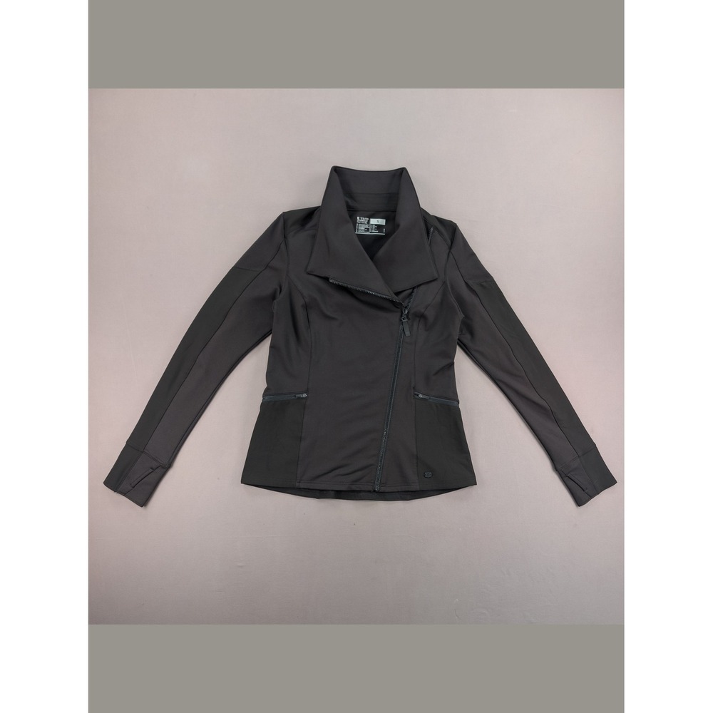 5.11 Tactical Eleanor Black Asymmetrical Zip Athletic Jacket S